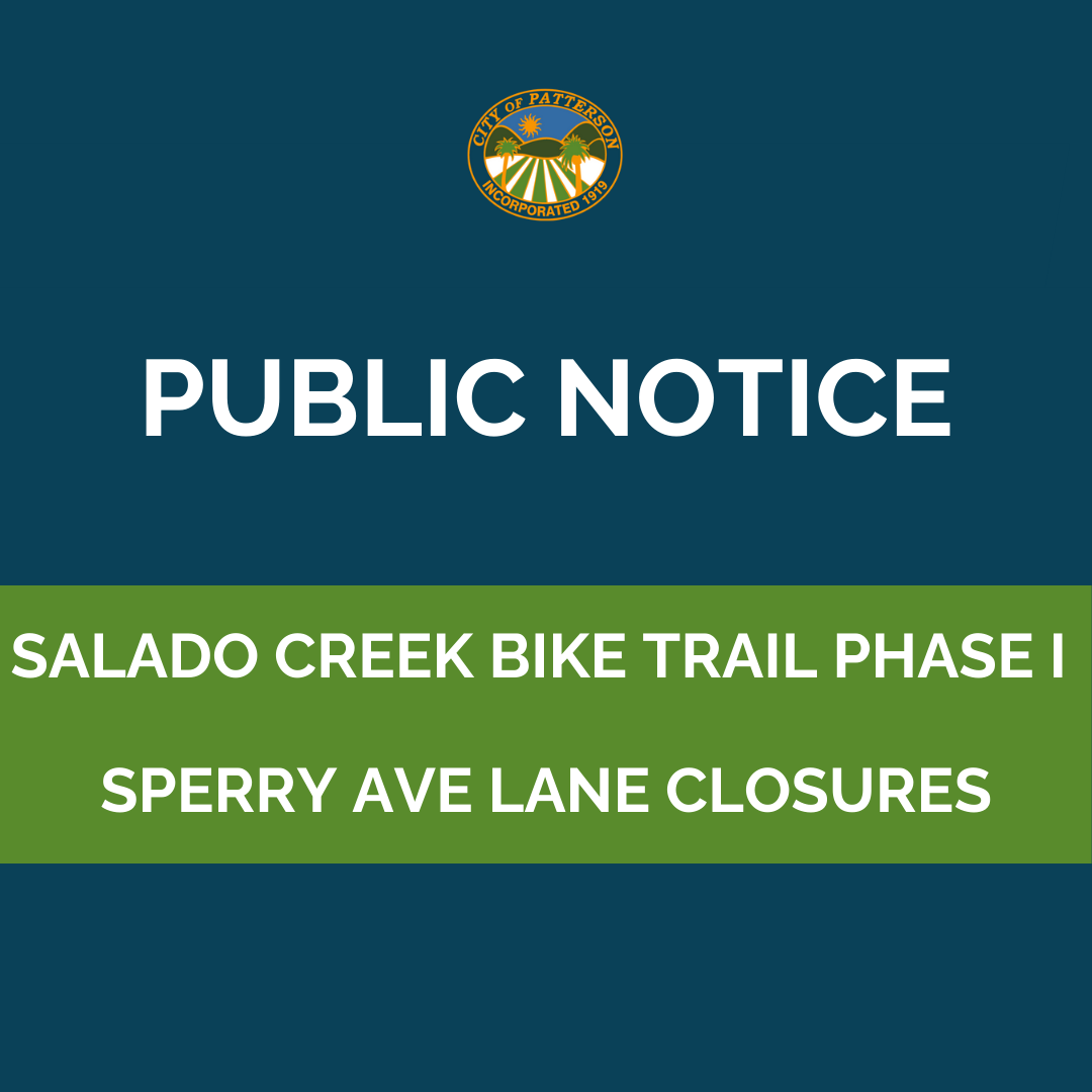 Public Notice- Salado Creek Bike Trail Phase I   Sperry Ave Lane Closure (1)