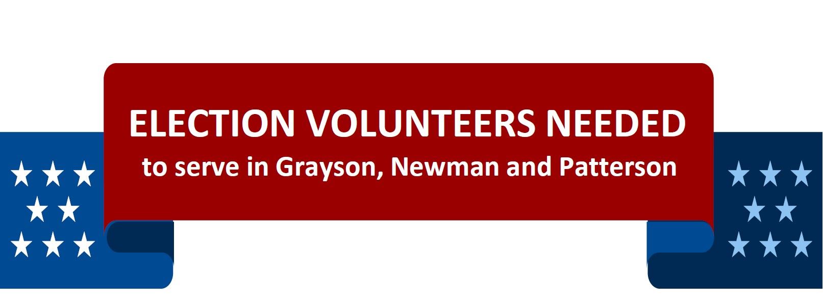 Election Volunteers Needed 2021